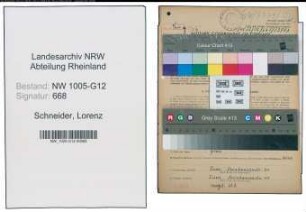 Entnazifizierung Lorenz Schneider , geb. 17.08.1910 (Elektriker)