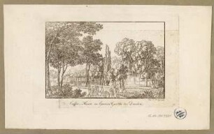 Das Kaffeehaus im Großen Garten ohne Pavillon, Radierung um 1820 : Das Caffee-Haus im Großen Garten bei Dresden / bei C. F. Sprinck. - [Dresden] , [ca. 1820]. - 1 Kunstblatt : Radierung ; 12,8 x 8,2 cm