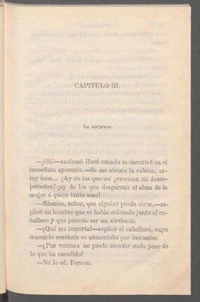 Capítulo III. - La sorpresa.