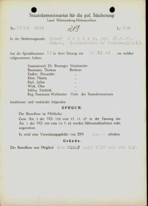 Vogler, Josef