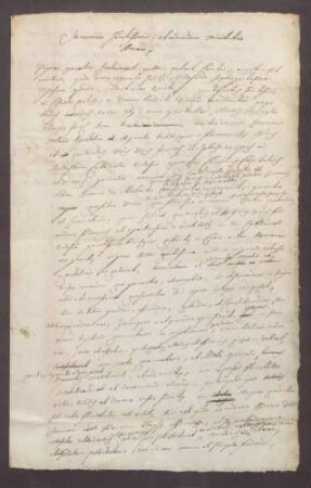 Procuratorium des Karl Adolf von Mirbach für den Sexpräbendar Theiß.