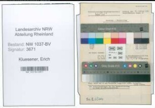 Entnazifizierung Erich Kluesener , geb. 05.06.1908 (Arzeneimittelherstellter)