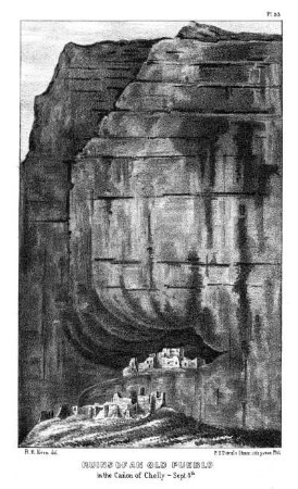 Ruins of an old pueblo in the Canon of Chelly