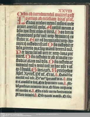 Ordo ad introducendu[m] muliere[m] post partu[m]