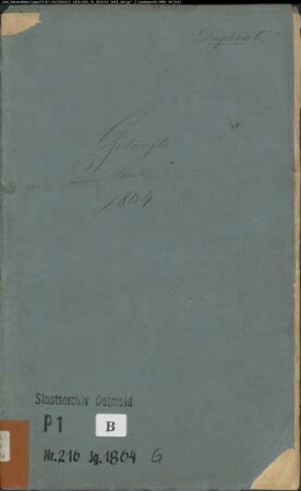 Kirchenbuchduplikat der evangelisch-lutherischen Münstergemeinde Herford, Kreis Herford (GHT 1864) (Gemeinde: Evangelische Münster-Gemeinde Herford)