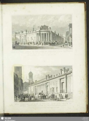 East Front Of The Bank Of England, And New Tower Of Royal Exchange, From St. Bartholomew Lane