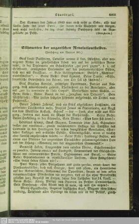 Silhouetten der ungarischen Revolutionshelden