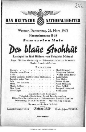 Der blaue Strohhut