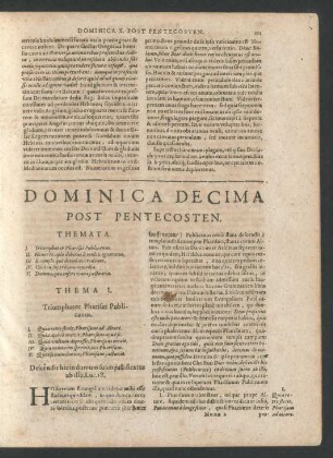 Dominica Decima Post Pentecosten.