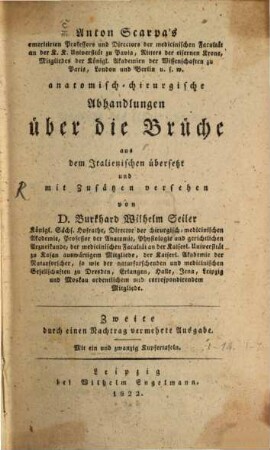 Anatomisch-chirurgische Abhandlungen über die Brüche