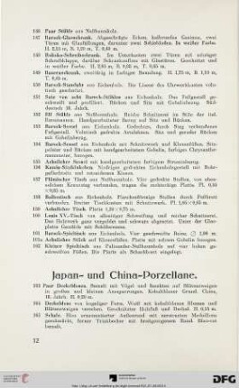 Japan- und China-Porzellane (Nr. 163-206)