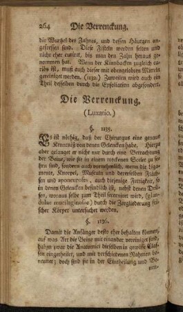 Die Verrenckung. (Luxatio.)