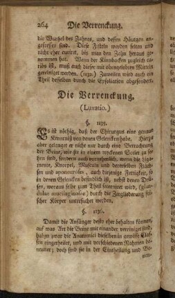 Die Verrenckung. (Luxatio.)