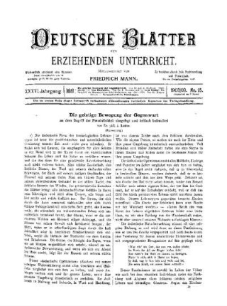 Die geistige Bewegung der Gegenwart : an dem Begriff der Persönlichkeit dargestellt und kritisch beleuchtet ; (Fortsetzung)