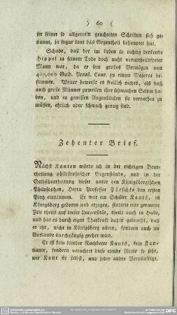 Zehenter Brief
