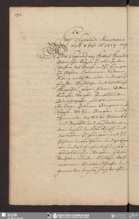 68. Imp. Sigismundi Moratorium auff 4. Jahr ao. 1434.