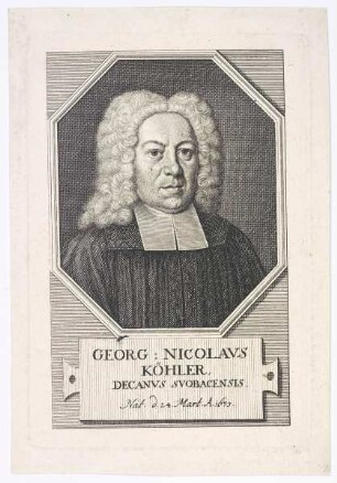 Bildnis des Georg Nicolavs Köhler