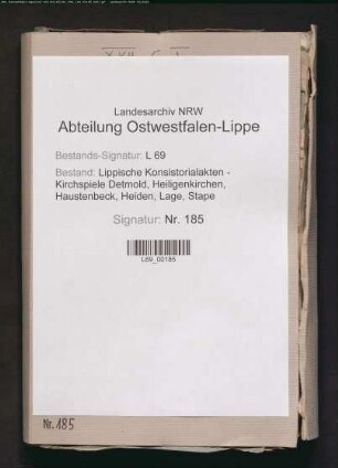 Besetzung der Küster- und Schulmeisterstelle, Dienstangelegenheiten, Versorgung