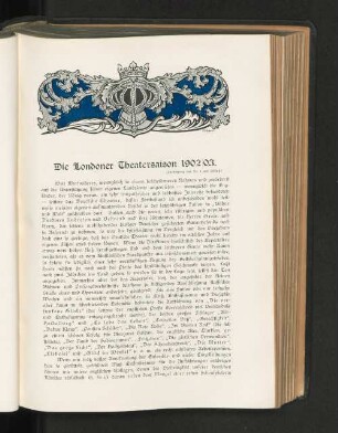 Die Londoner Theatersaison 1902/03