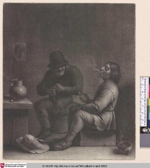 [Zwei rauchende Männer; Two Men Smoking]
