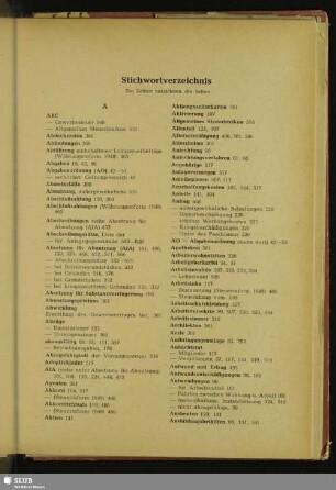 Stichwortverzeichnis