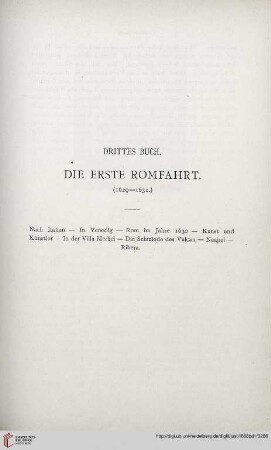 Drittes Buch. Die erste Romfahrt. (1629-1631)