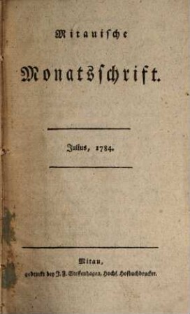 Mitauische Monatsschrift, 1784,7/12