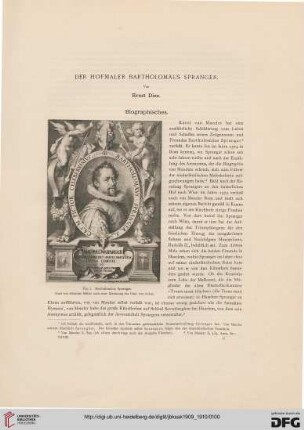 Der Hofmaler Bartholomäus Spranger