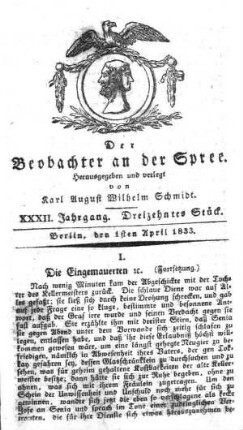 13. Stueck, 1. April 1833
