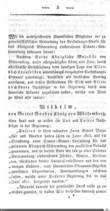 "Verfassungs-Urkunde für das Königreich Würtemberg, 25.9.1829"