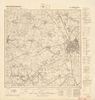 1790 Bartenstein (Ostpr.), Topographische Karte 1:25000 (4 cm - Karte)