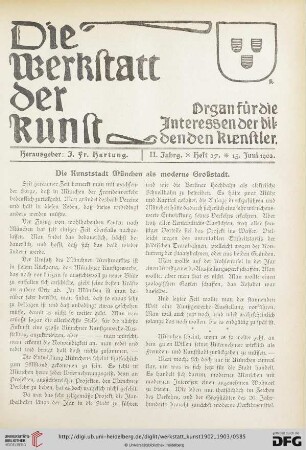 2: Die Kunststadt München als moderne Großstadt