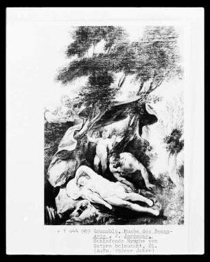 Schlafende Nymphe von Satyrn belauscht