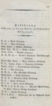 Erklärung mehrerer in diesem Bande vorkommender Abkürzungen