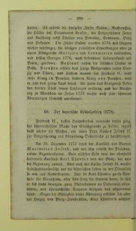 60. Der bayerische Erbfolgekrieg (1778)