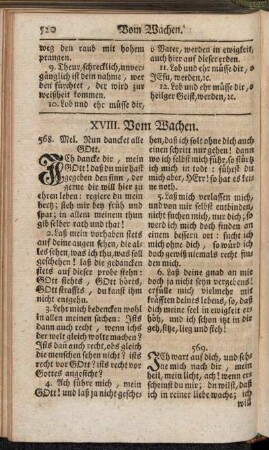 XVIII. Vom Wachen
