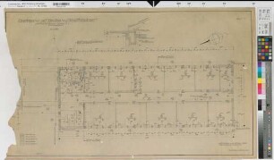 Münster (Münster) Erweiterungsbau des Regierungsdienstgebäudes Domplatz 1 Bl. 7 Grundriß 4. Obergeschoß 1952 1 : 50 60 x 103 Zeichnung Hochbauamt Münster