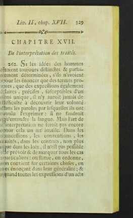 Chapitre XVII. De l'interprétation des traités.