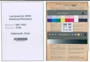 Entnazifizierung Erich Kaltenpoth , geb. 14.01.1909 (Maschinenbauer)