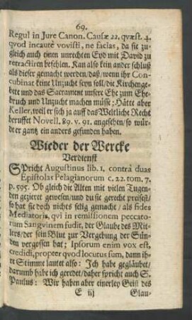 Wieder der Wercke Verdienst