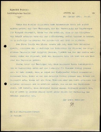 Bericht des ersten Sekretars an das General-Sekretariat
