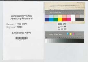 Entnazifizierung Aloys Eickelberg , geb. 00.00.0000 ()
