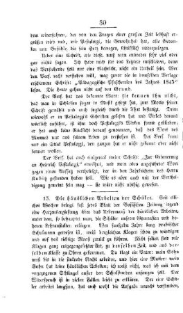 Die häuslichen Arbeiten der Schüler