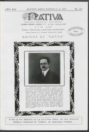 14.1937=Nr. 157: Nativa, 14.1937=Nr. 157