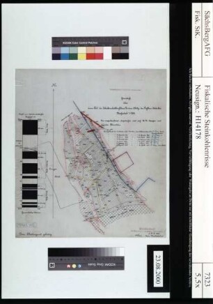 Erzgebirgischer Steinkohlen-Aktienverein, Zwickau, Tiefbauschächte, Teil der Baue auf dem Schichtenkohlenflöz, untere Abteilung (mit Nachbringungen)