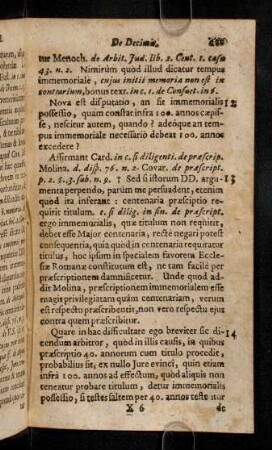 491-496, Nova est disputatio, an sit immemorialis possessio, ...