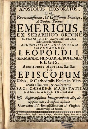 Apostolus honoratus