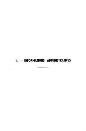 561-582, II. Informations administratives
