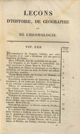 Leçons d'histoire, de géographie et de chronologie, pour diriger les élèves des Colléges et Séminaires ..., 2