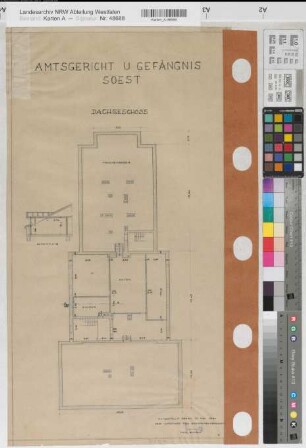 Soest, Amtsgericht und Gefängnis, Dachgeschoss, Grundriss